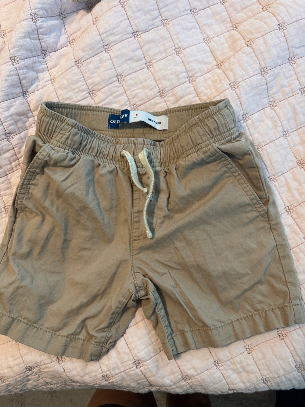 Old Navy boys Tan Drawstring Casual Shorts